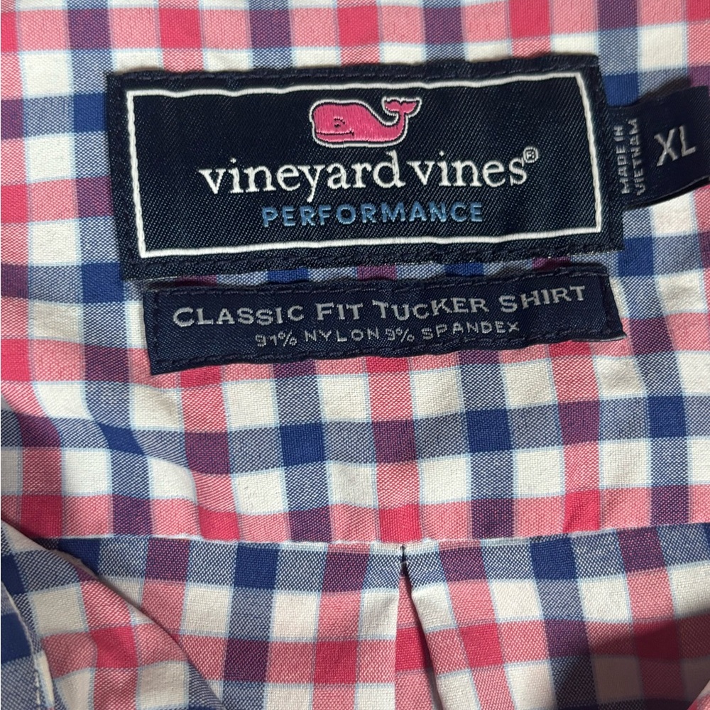 Vineyard Vines Performance Check Stretch Button D… - image 3